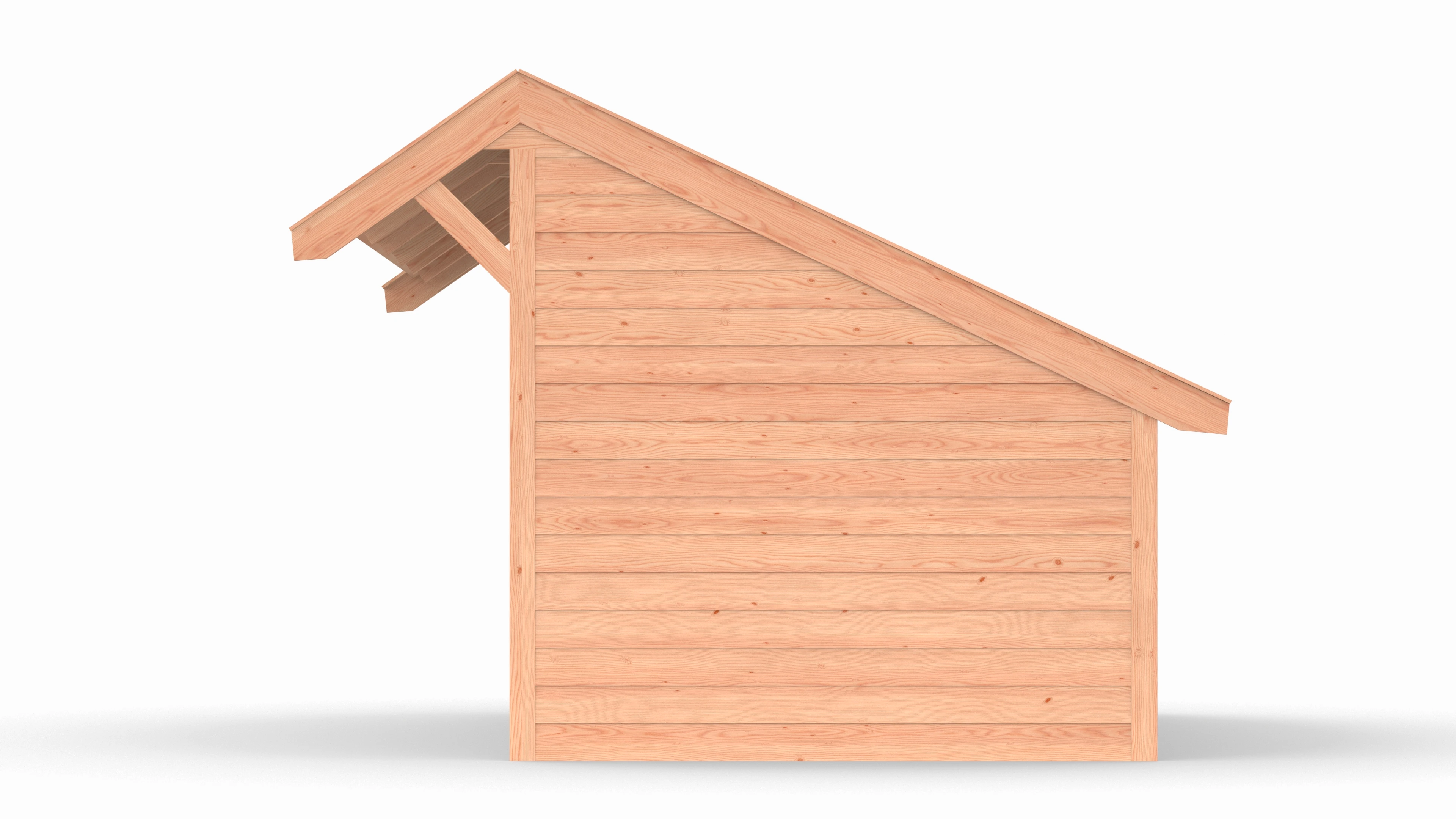 Douglas kapschuur, 500 x 300, met achterwand en twee zijwanden, Westwood Comfort - Afbeelding 6